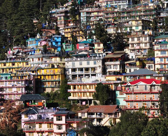 Dense housing in Dharamsala, India