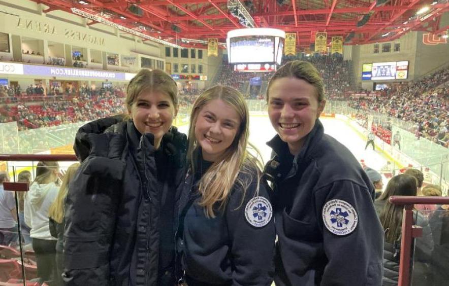 3 EMS workers at hockey game